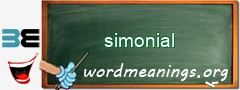 WordMeaning blackboard for simonial